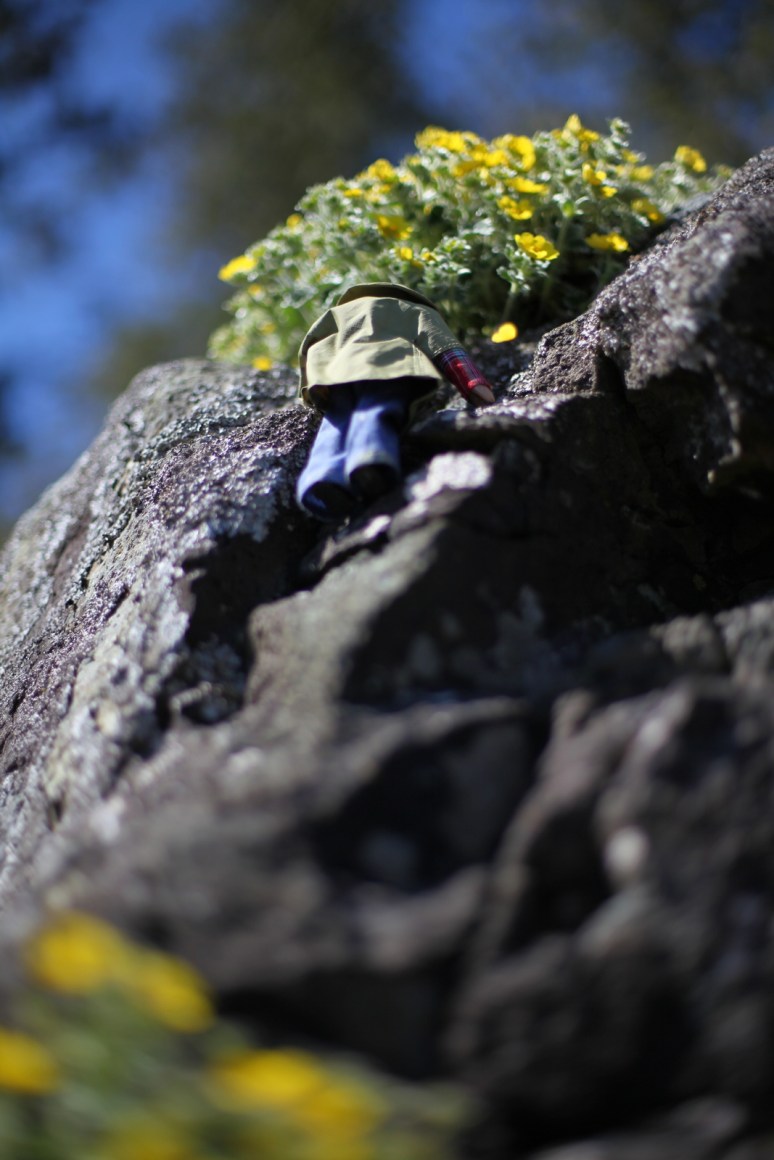 Climbing Higher Up the rock