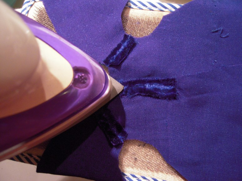 Pressing on the needleboard.