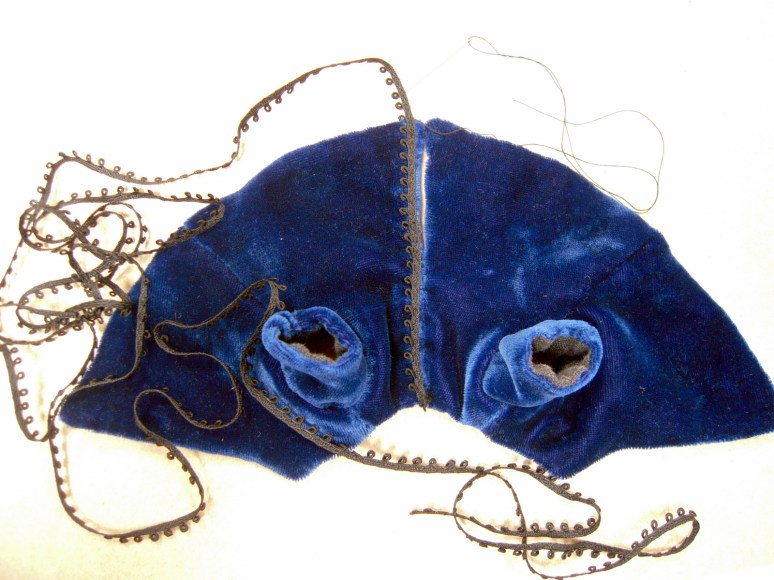 Adding picot braid trim.