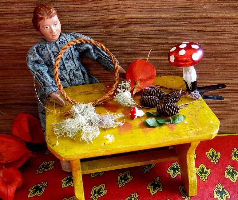 From the Bits and Pieces box and the Garden