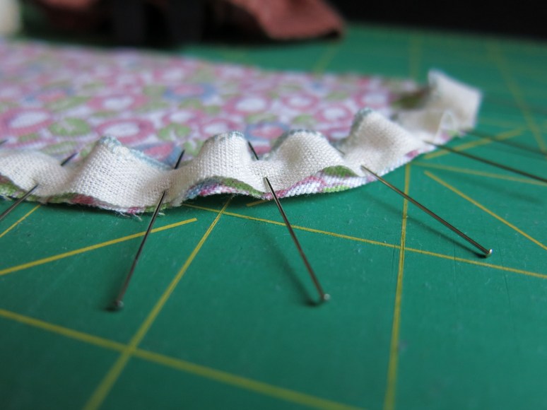 Pin the scallop trim.