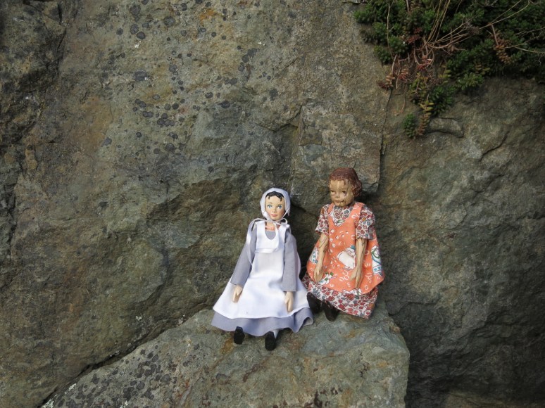 Two Little Girls on a Big Rock