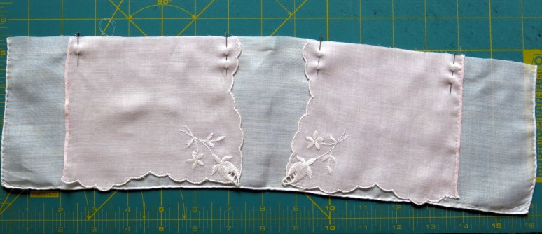 Hanky halves superimposed