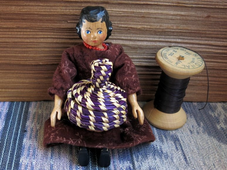 African Style Basket with Lid