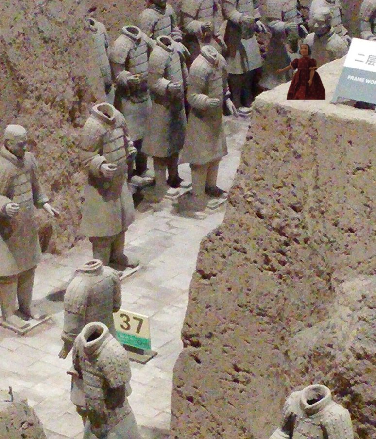 Tansy visiting the Terra Cotta Warriors
