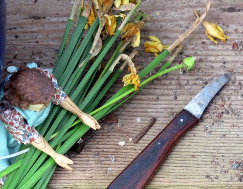Cutting the expired flowers