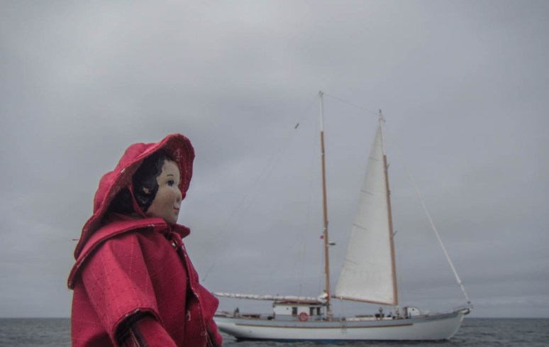 Foresail Raised to Stabilize Boat in Swell